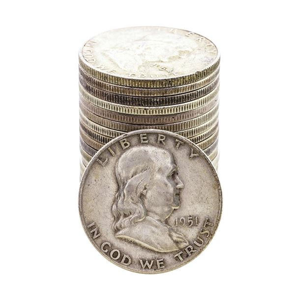 Roll of (20) Mixed Date Franklin Half Dollar Coins