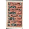 Image 1 : Uncut Sheet of 1800's $1/$1/$2/$3 Norfolk Bank, CT Obsolete Notes