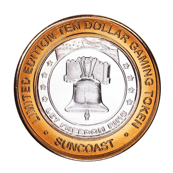 .999 Fine Silver Suncoast Las Vegas, Nevada $10 Limited Edition Gaming Token