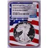 Image 1 : 2019-W $1 Proof American Silver Eagle Coin NGC PF70 Ultra Cameo Congratulations Flag