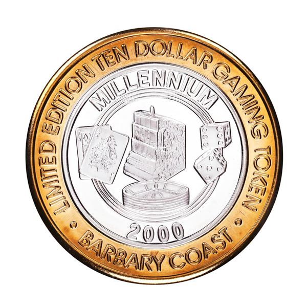 .999 Fine Silver Barbary Coast Casino Las Vegas, NV $10 Limited Edition Gaming Token