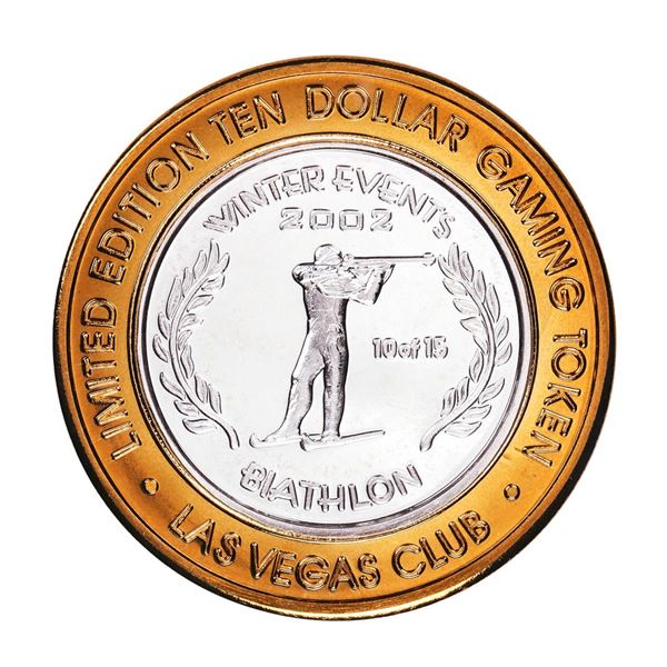 .999 Silver Las Vegas Club Nevada $10 Casino Limited Edition Gaming Token
