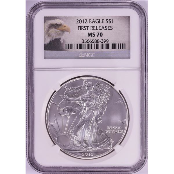 2012 $1 American Silver Eagle Coin NGC MS70 First Releases