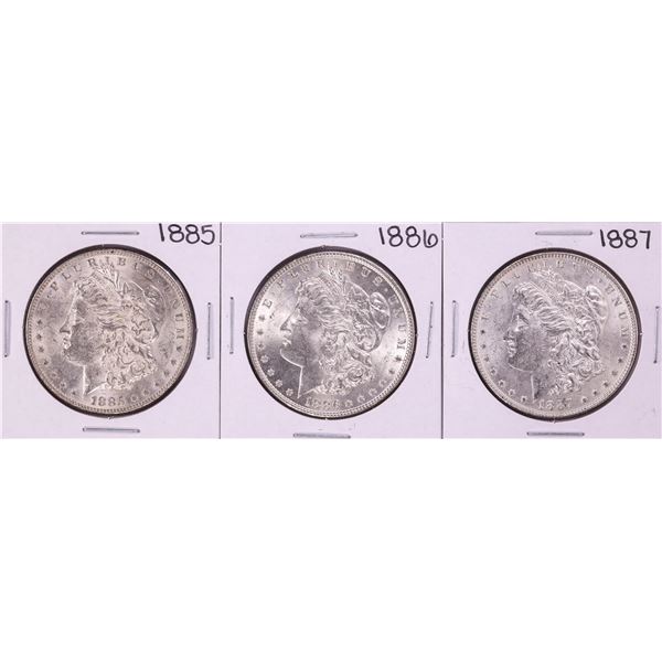 Lot of 1885-1887 $1 Morgan Silver Dollar Coins