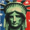 Image 2 : Steve Kaufman (1960-2010) "Liberty Head" Original Serigraph on Canvas