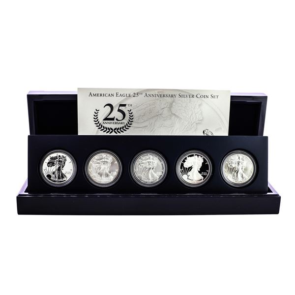 2011 American Silver Eagle 25th Anniversary Coin Set w/ Box & COA