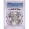 Image 1 : 1887 $1 Morgan Silver Dollar Coin PCGS MS64