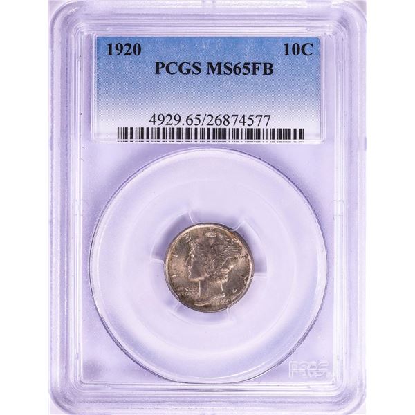 1920 Mercury Dime Coin PCGS MS65FB