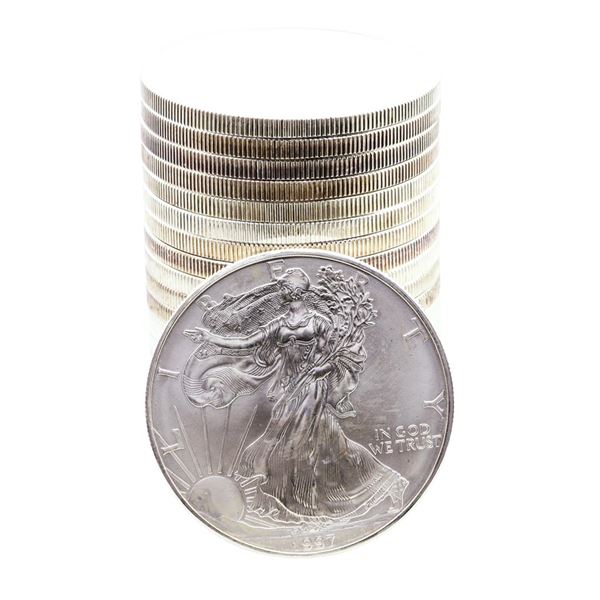 Roll of (20) Brilliant Uncirculated 1997 $1 American Silver Eagle Coins