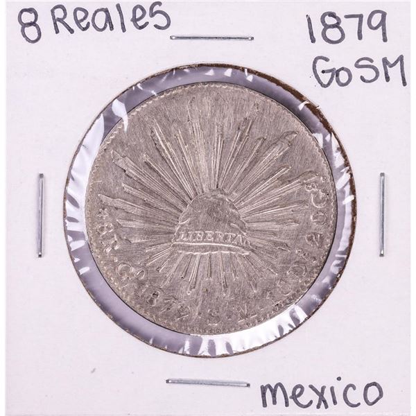 1879 Go SM Mexico 8 Reales Silver Coin