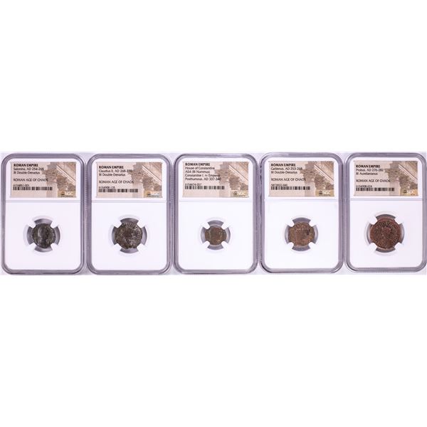 Lot of (5) Ancient Roman Empire Coins NGC Certified