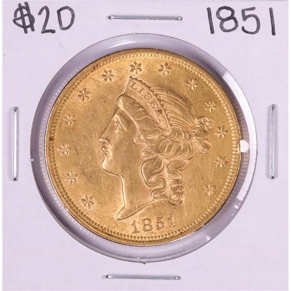 1851 $20 Liberty Head Double Eagle Gold Coin