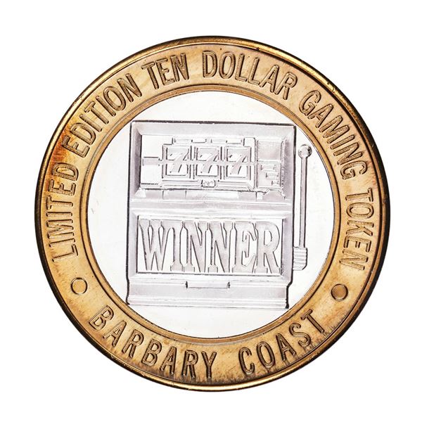 .999 Fine Silver Barbary Coast Casino Las Vegas, NV $10 Limited Edition Gaming Token