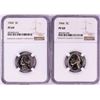 Image 1 : Lot of (2) 1964 Proof Jefferson Nickel Coins NGC PF69