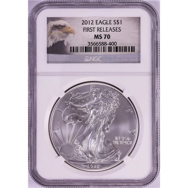 2012 $1 American Silver Eagle Coin NGC MS70 First Releases