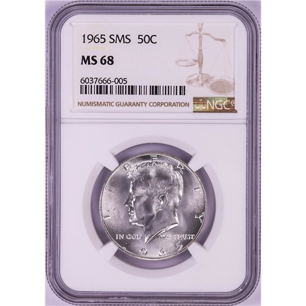 1965 SMS Kennedy Half Dollar Coin NGC MS68