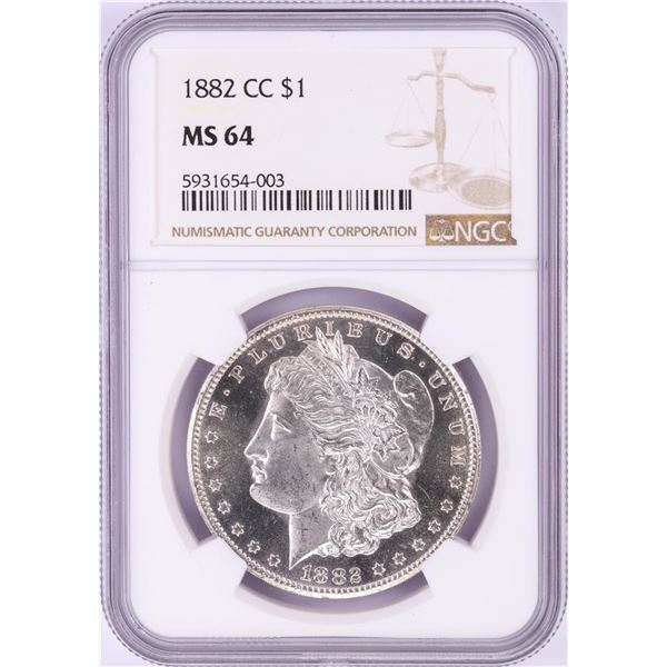 1882-CC $1 Morgan Silver Dollar Coin NGC MS64