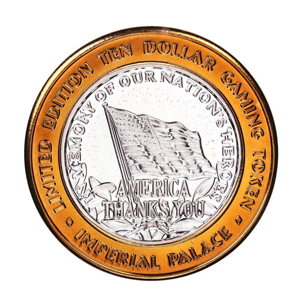 .999 Fine Silver Imperial Palace Las Vegas, Nevada $10 Limited Edition Gaming Token