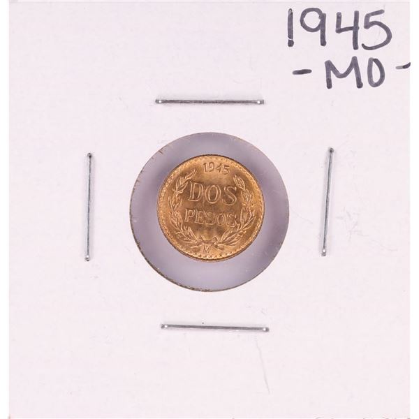 1945 Mexico Dos Pesos Gold Coin