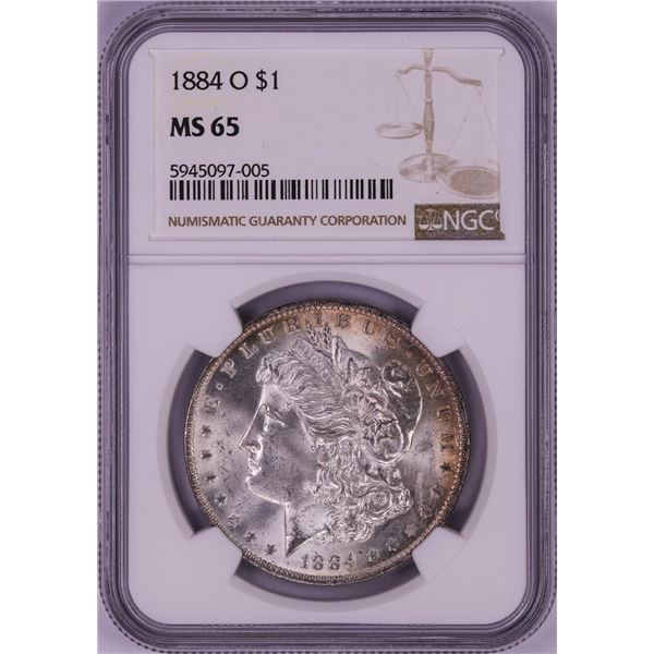 1884-O $1 Morgan Silver Dollar Coin NGC MS65