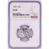 Image 1 : 1957 Proof Washington Quarter Coin NGC PF69