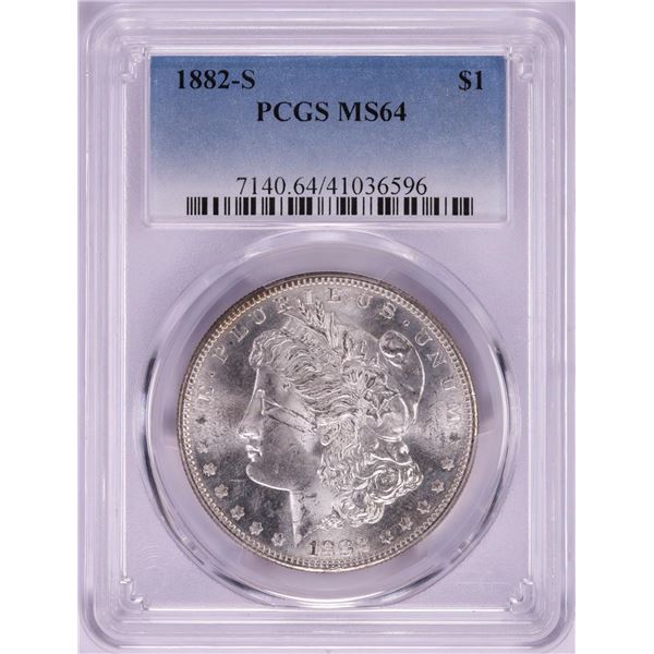 1882-S $1 Morgan Silver Dollar Coin PCGS MS64