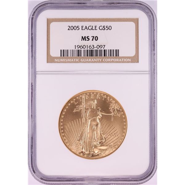 2005 $50 American Gold Eagle Coin NGC MS70