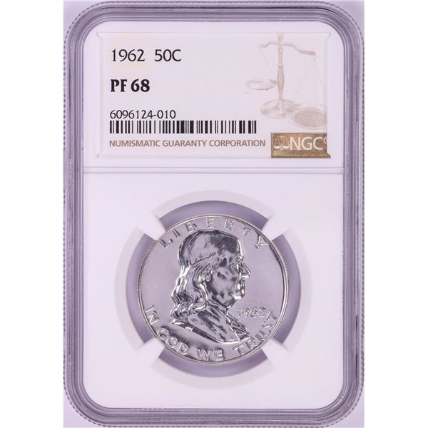 1962 Proof Franklin Half Dollar Coin NGC PF68
