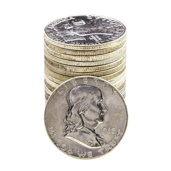 Roll of (20) Brilliant Uncirculated 1963-D Franklin Half Dollar Coins