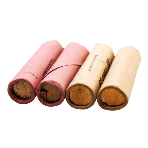 Lot of (2) 1957-D & 1958-D (50) Brilliant Uncirculated Lincoln Wheat Cent Coin Rolls