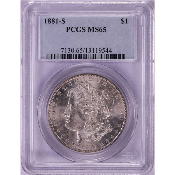 1881-S $1 Morgan Silver Dollar Coin PCGS MS65
