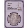 Image 1 : 1881-S $1 Morgan Silver Dollar Coin NGC MS62