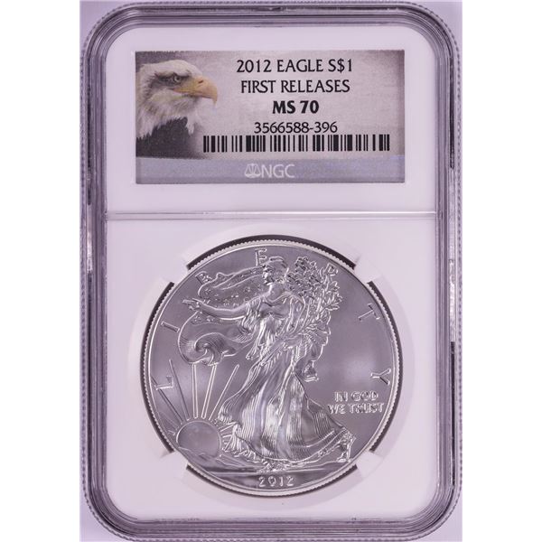 2012 $1 American Silver Eagle Coin NGC MS70 First Releases