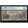 Image 1 : First Charter 1875 $5 Mount Wollaston Bank Quincy, MA CH# 517 National Note PMG XF45