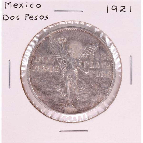 1921 Mexico Dos Pesos Silver Coin