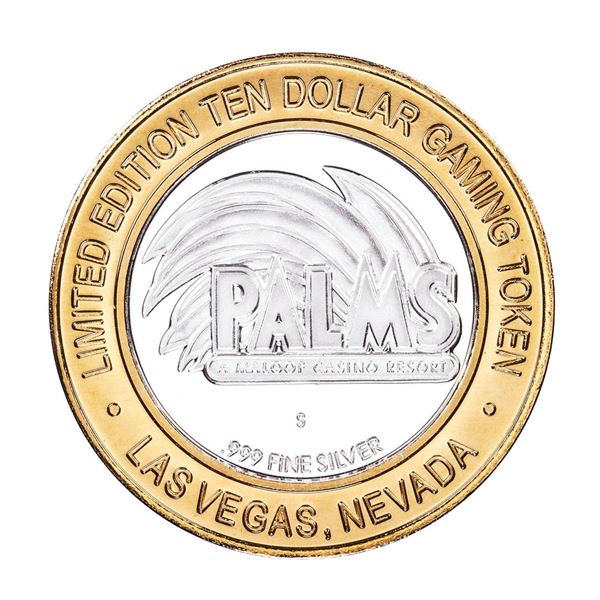 .999 Silver Palms Casino Las Vegas, NV $10 Casino Limited Edition Gaming Token