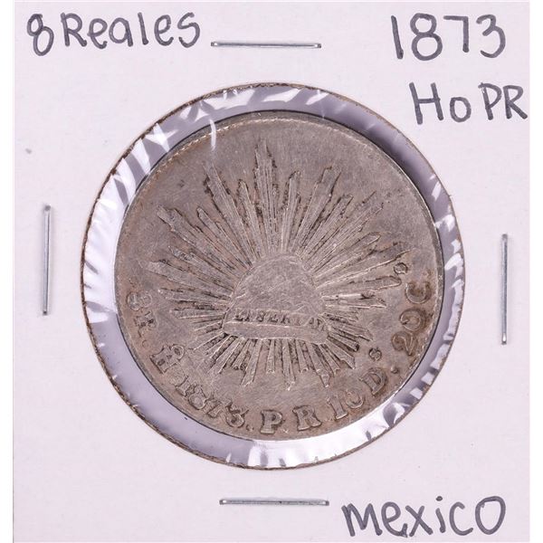 1873 Ho PR Mexico 8 Reales Silver Coin