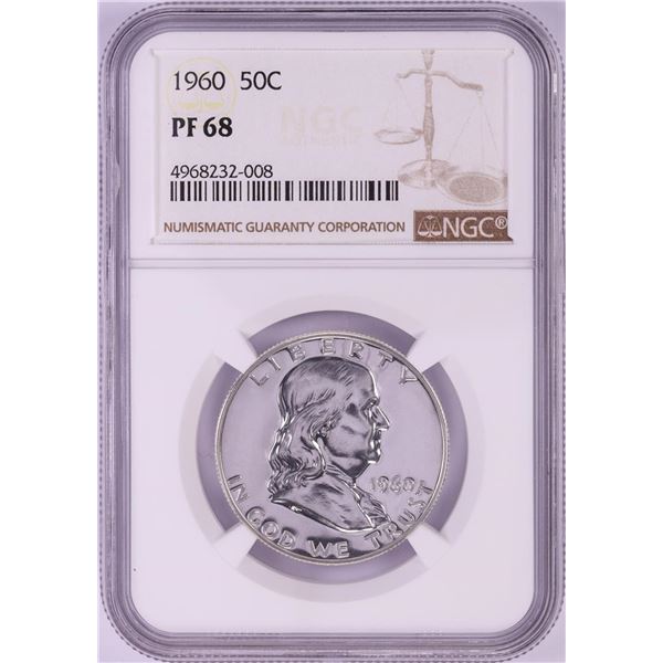 1960 Proof Franklin Half Dollar Coin NGC PF68