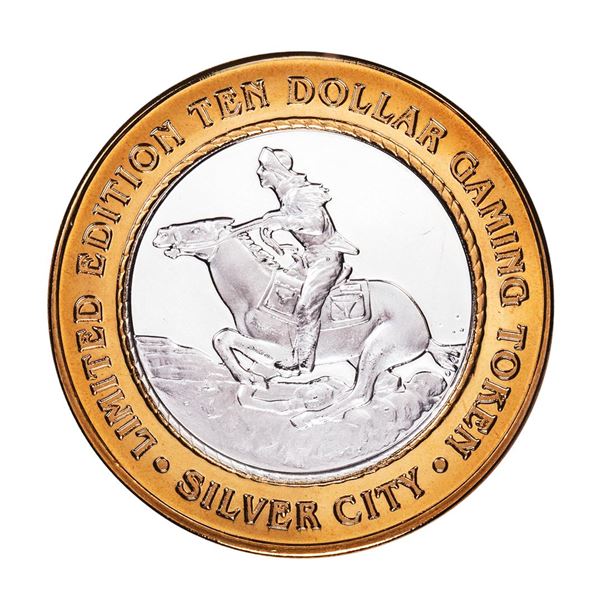 .999 Silver Silver City Las Vegas, Nevada $10 Limited Edition Gaming Token