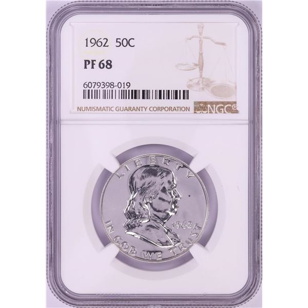1962 Proof Franklin Half Dollar Coin NGC PF68