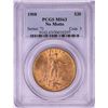 Image 1 : 1908 No Motto $20 St. Gaudens Double Eagle Gold Coin PCGS MS63