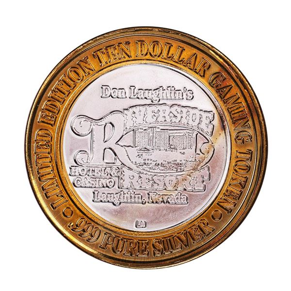 .999 Silver Riverside Resort Casino Laughlin, NV $10 Limited Edition Gaming Token