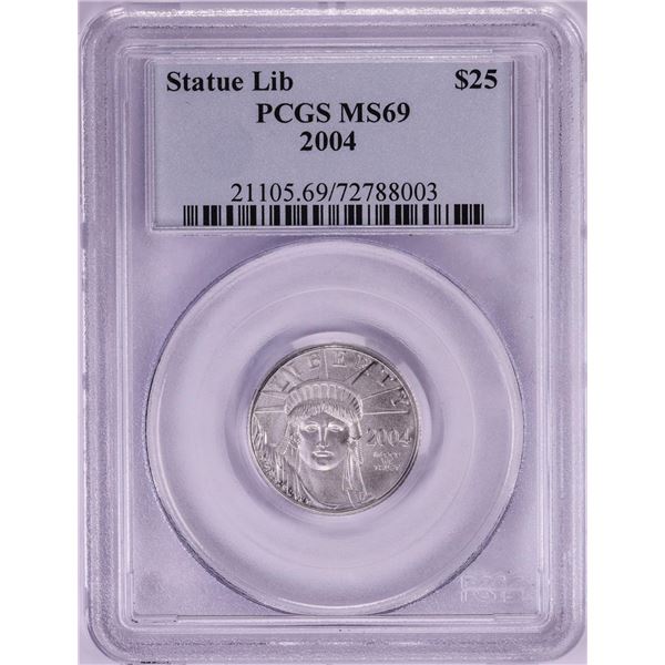 2004 $25 Platinum American Eagle Coin PCGS MS69