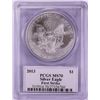 Image 2 : 2013 $1 American Silver Eagle Coin PCGS MS70 First Strike John M. Mercanti Signature