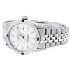 Image 6 : Rolex Men's Stainless Steel Silver Index Diamond & Sapphire Datejust Wristwatch