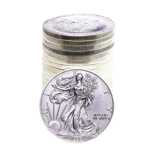 Roll of (20) Brilliant Uncirculated 1998 $1 American Silver Eagle Coins