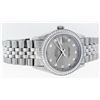 Image 4 : Rolex Men's Stainless Steel Slate Grey Diamond Datejust Wristwatch