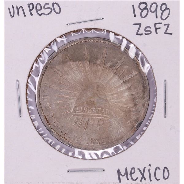 1898 Zs FZ Mexico Un Peso Silver Coin