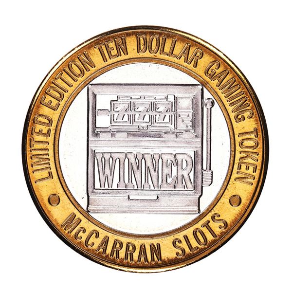 .999 Silver McCarran International Airport $10 Casino Limited Edition Gaming Token