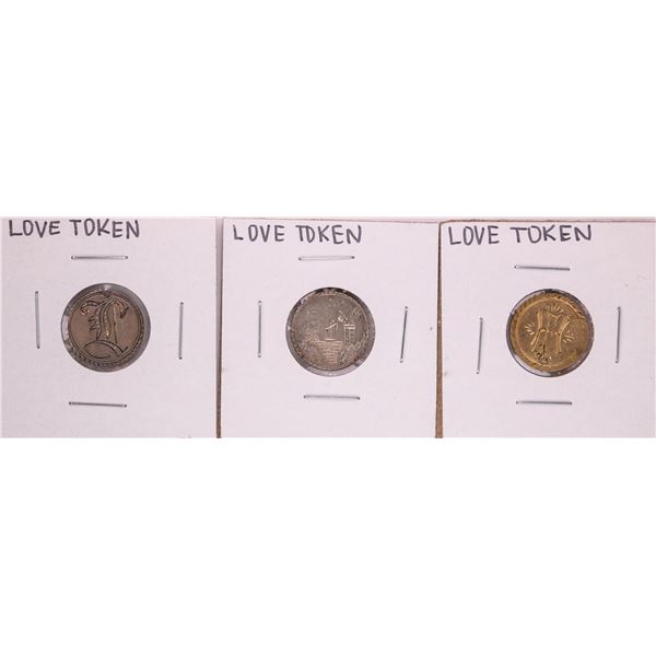 Lot of (3) Miscellaneous Love Tokens